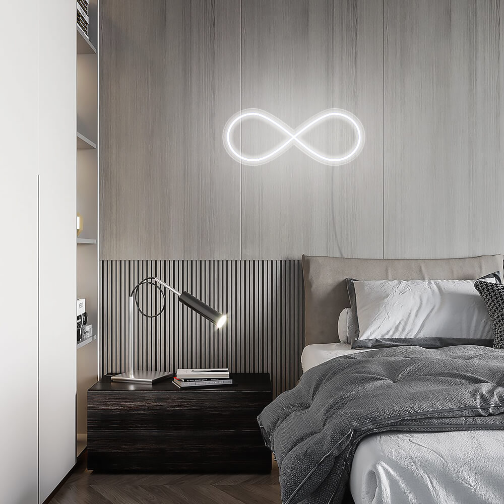 Mini Infinity Symbol LED Neon Sign in Cool White