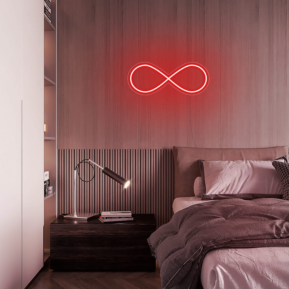 Mini Infinity Symbol LED Neon Sign in Red