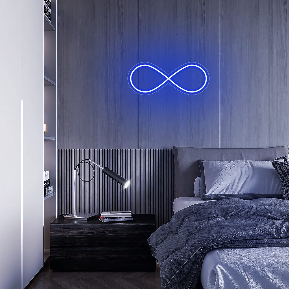 Mini Infinity Symbol LED Neon Sign in Blue