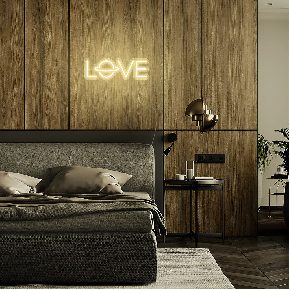 Mini Love Script LED Neon Sign in Warm White