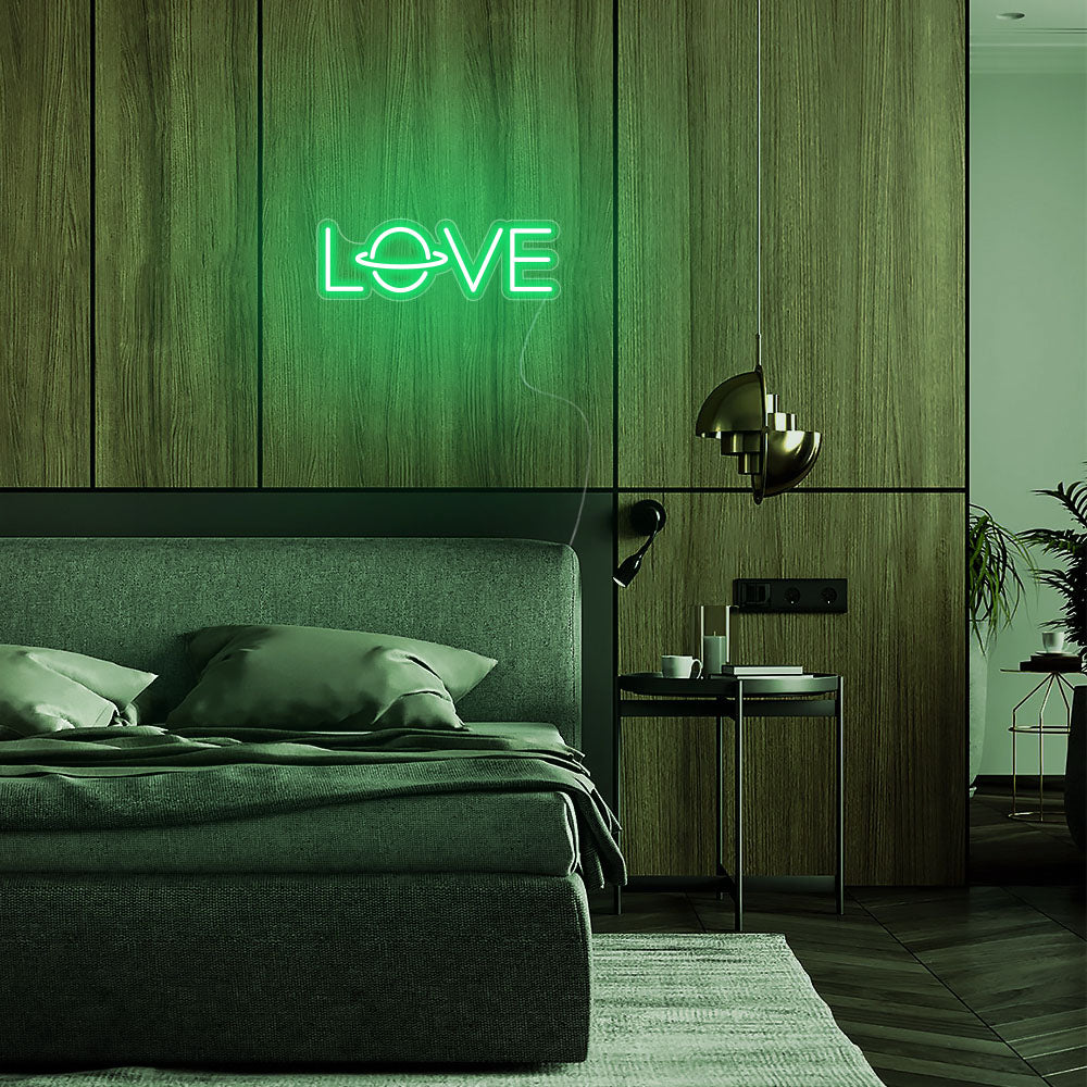 Mini Love Script LED Neon Sign in Red