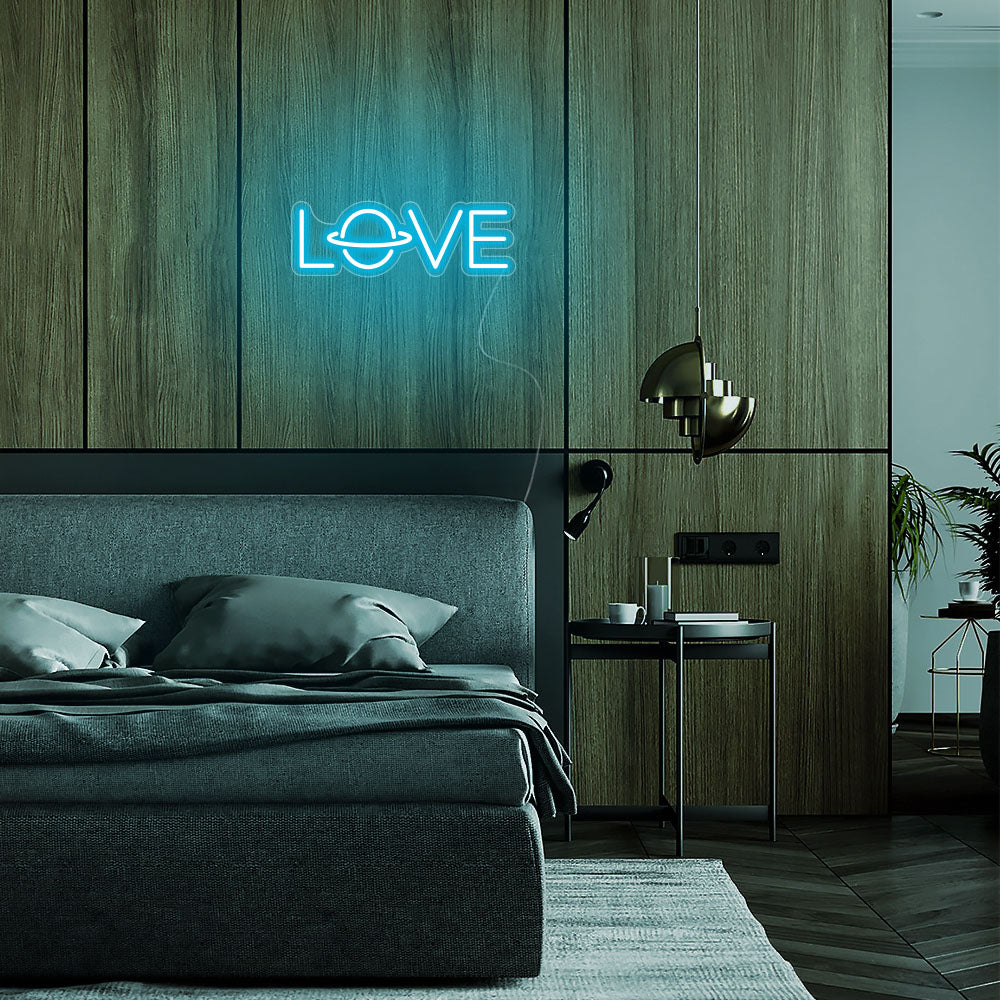 Mini Love Script LED Neon Sign in Green