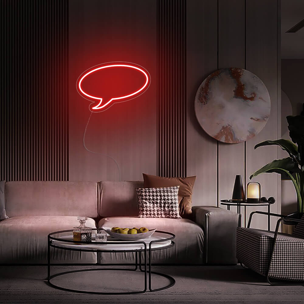 Mini Message Bubble LED Neon Sign in Red