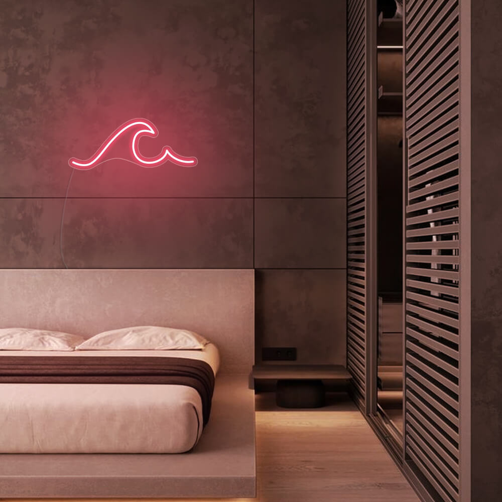 Mini Ocean Waves LED Neon Sign in Warm White