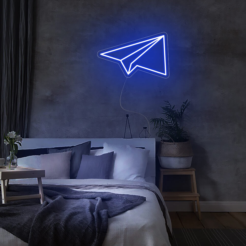 Mini Paper Plane LED Neon Sign