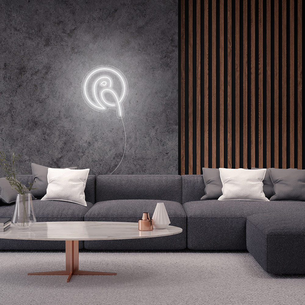 Mini Parrot LED Neon Sign in Cool White