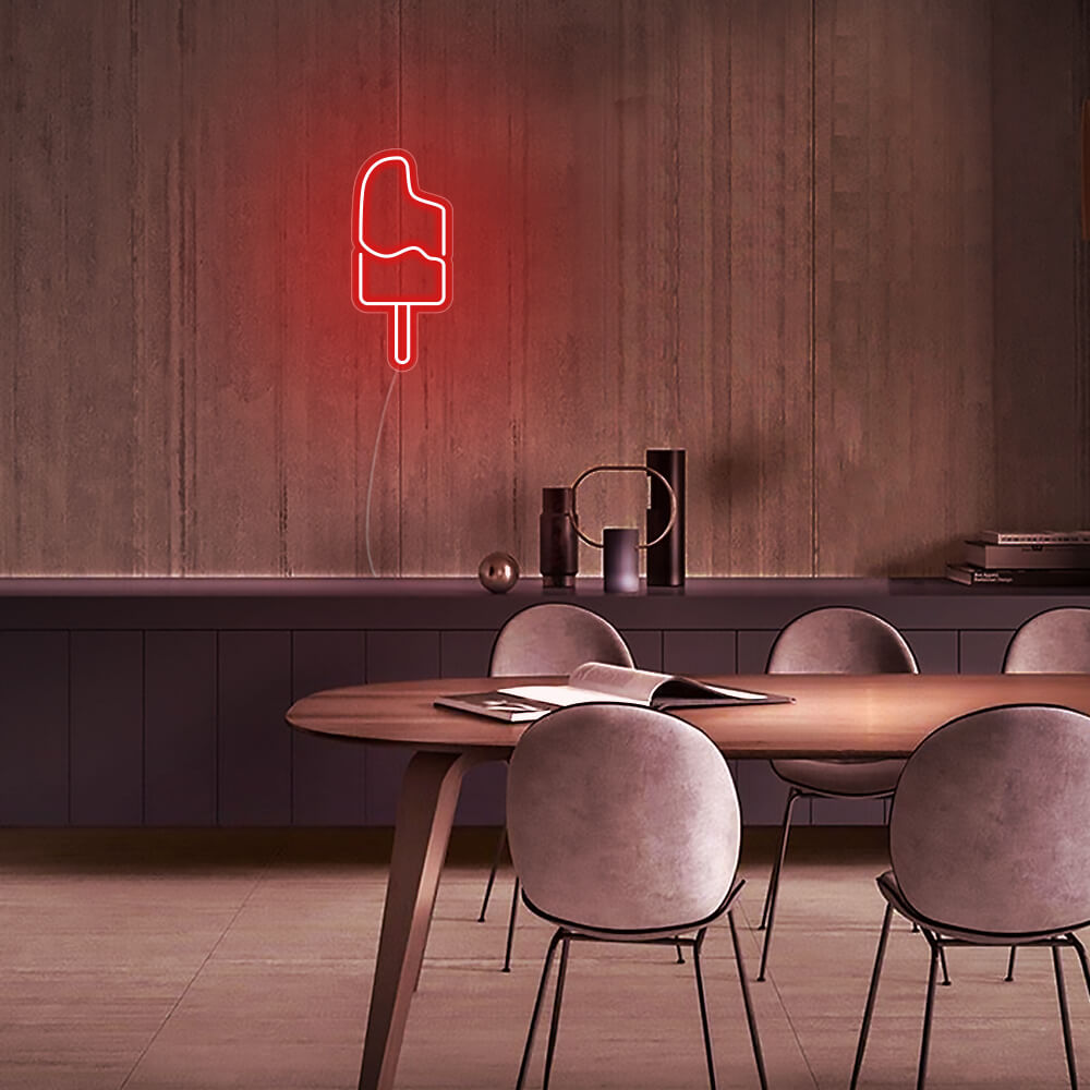 Mini Popsicle LED Neon Sign in Orange