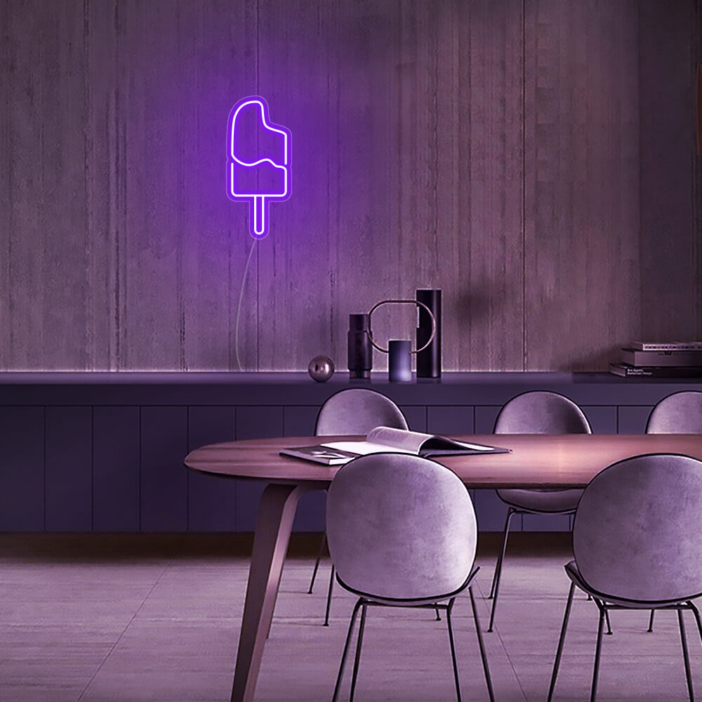 Mini Popsicle LED Neon Sign in Yellow