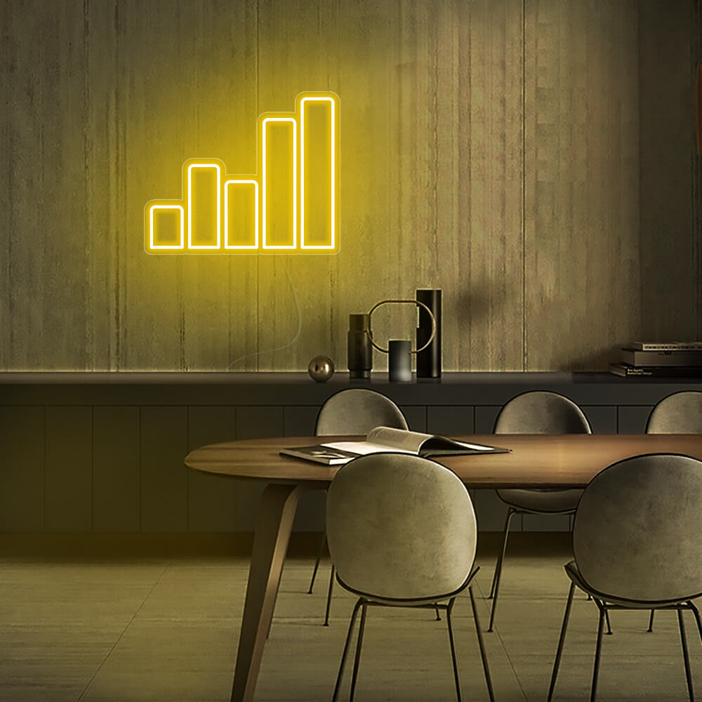 Mini Sound Wave LED Neon Sign in Yellow