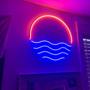 Mini Sunset Over the Sea LED Neon Sign in Multicolor 1