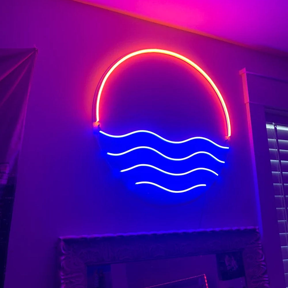 Mini Sunset Over the Sea LED Neon Sign in Multicolor 1