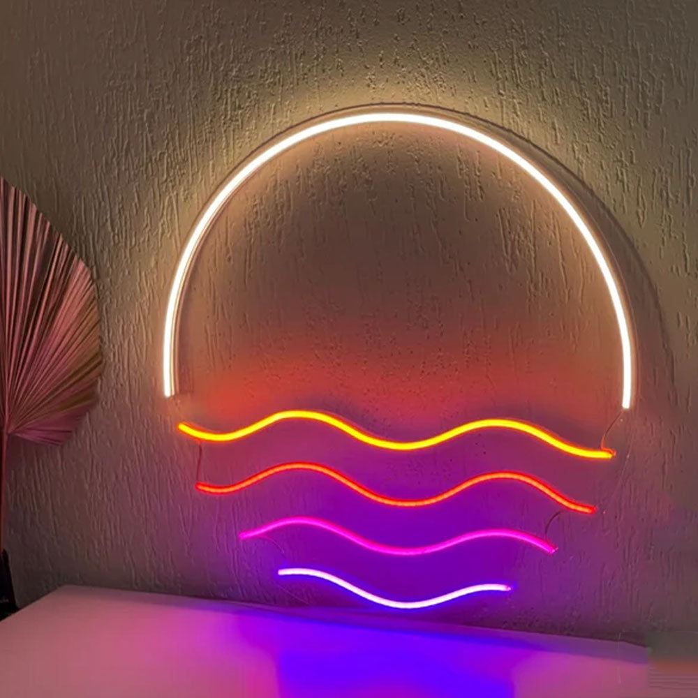 Mini Sunset Over the Sea LED Neon Sign in Multicolor 2
