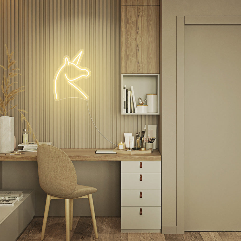 Mini Unicorn LED Neon Sign in Warm White