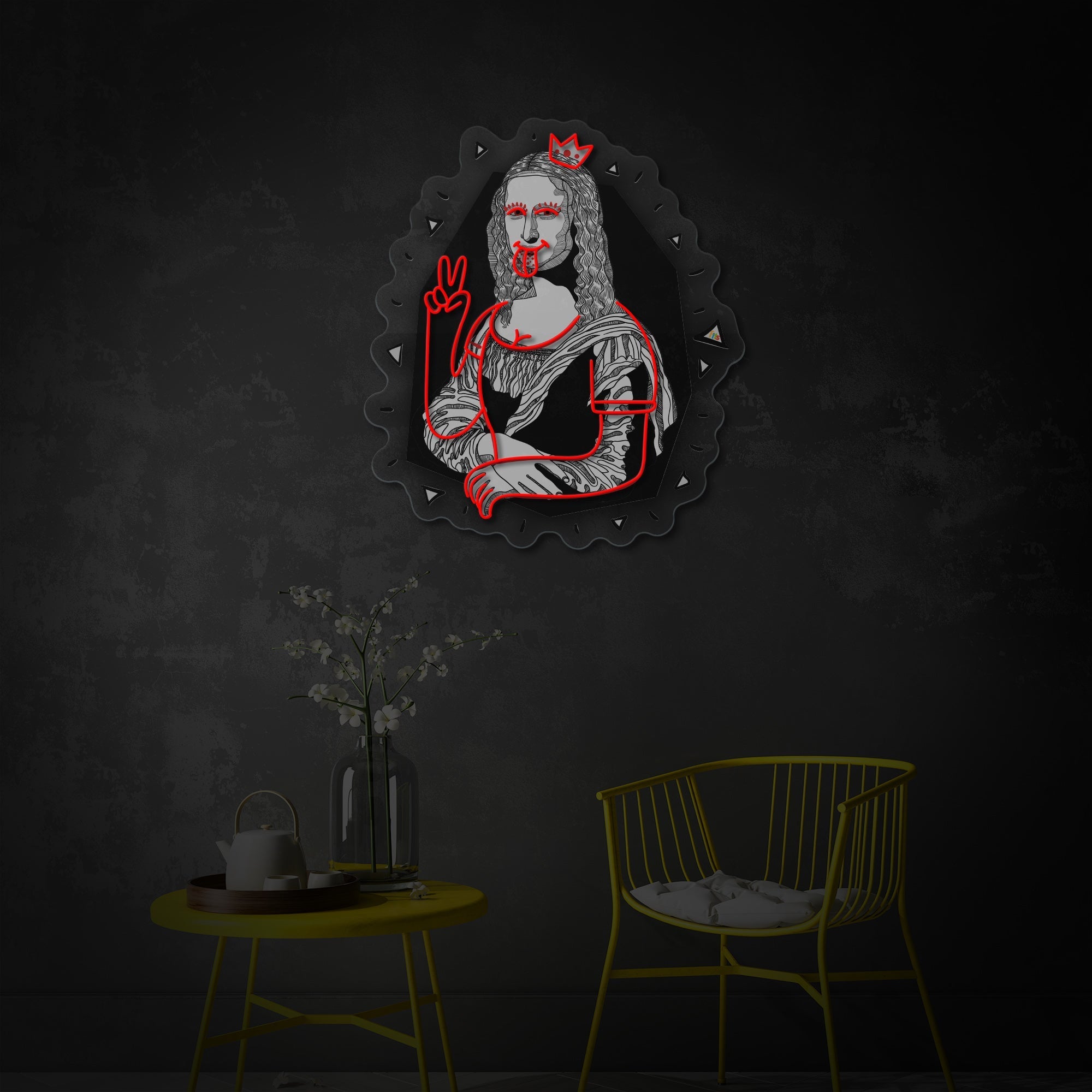 Pop Art Mona LED Neon Sign | Classic Art Remix