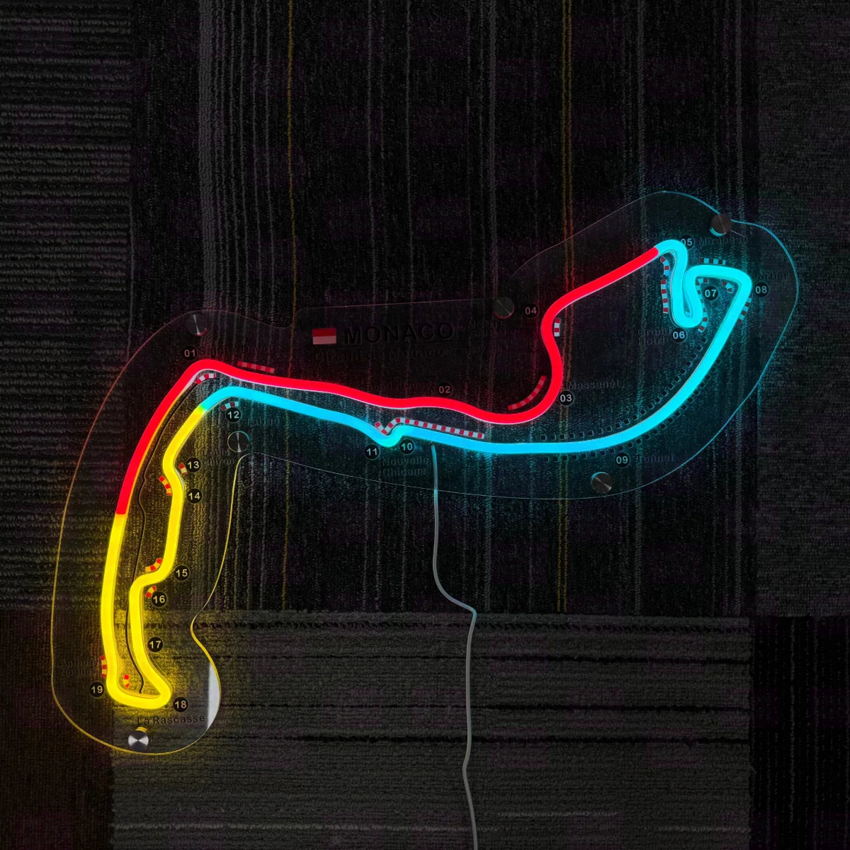 Customizable De Monaco Circuit Neon LED Light Acrylic Body Car Logo Color Temperature Sign IP67 Rating Neon Sign - LED Neon Sign