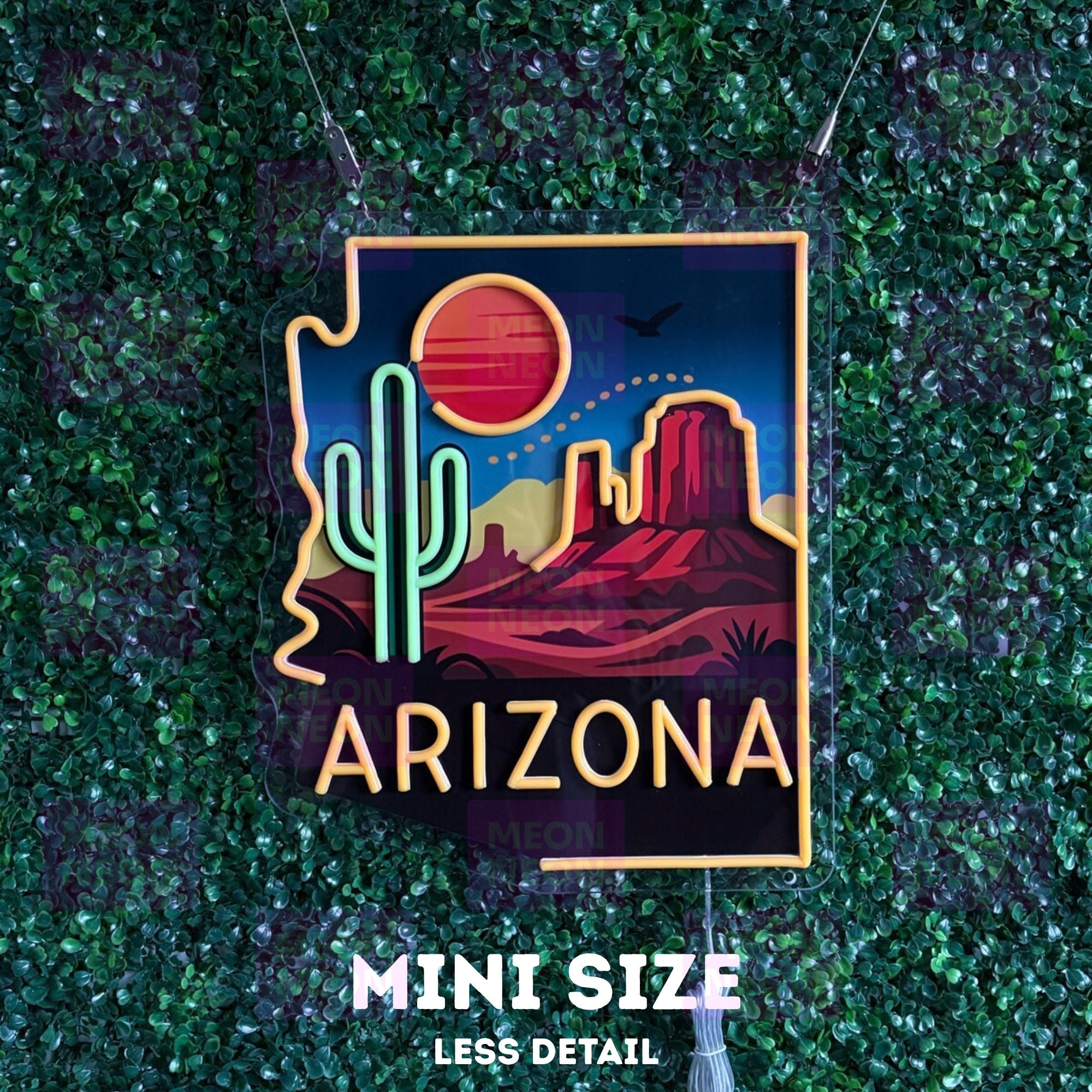 Monument Valley - Arizona Red Rock Mesas Neon Sign - MEON NEON