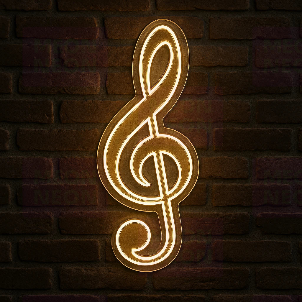 Music Note Treble Clef LED Neon Sign
