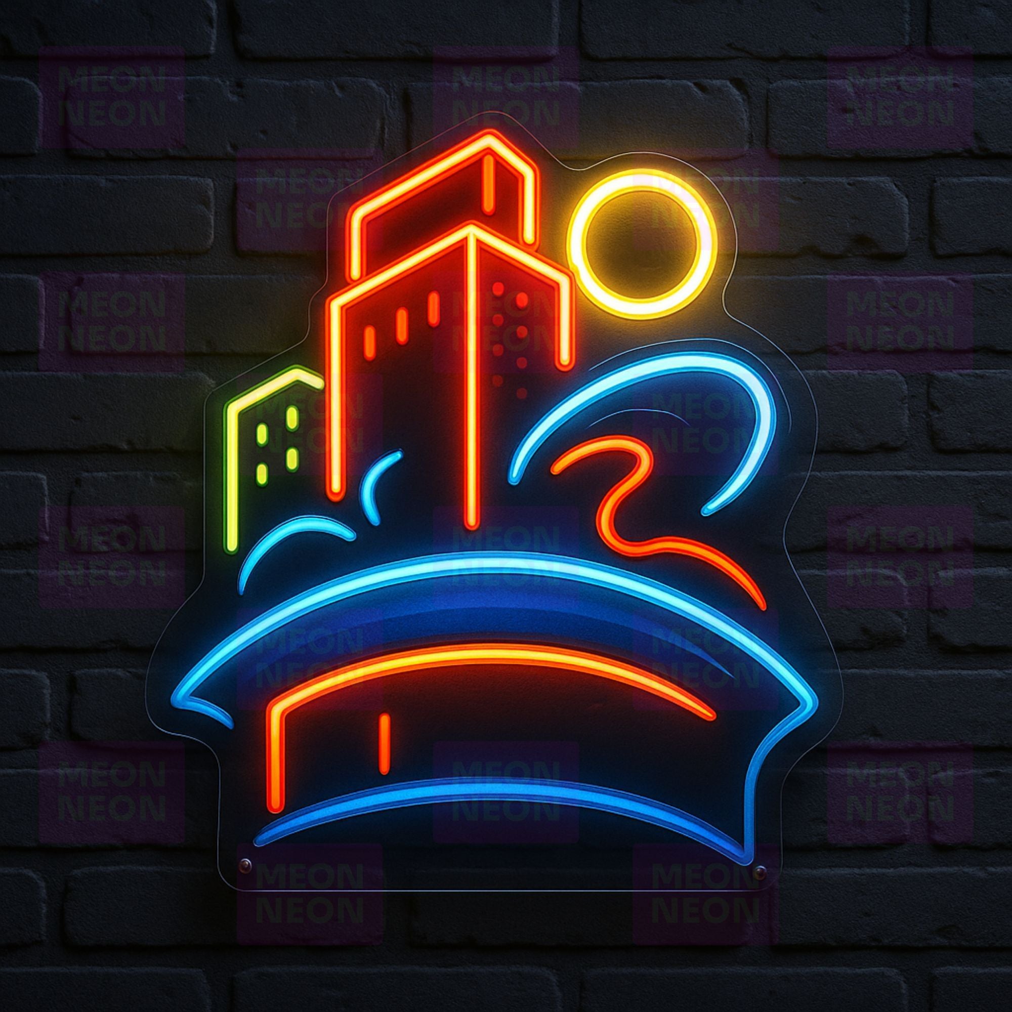 NYC Cityscape Abstract Neon Sign - MEON NEON