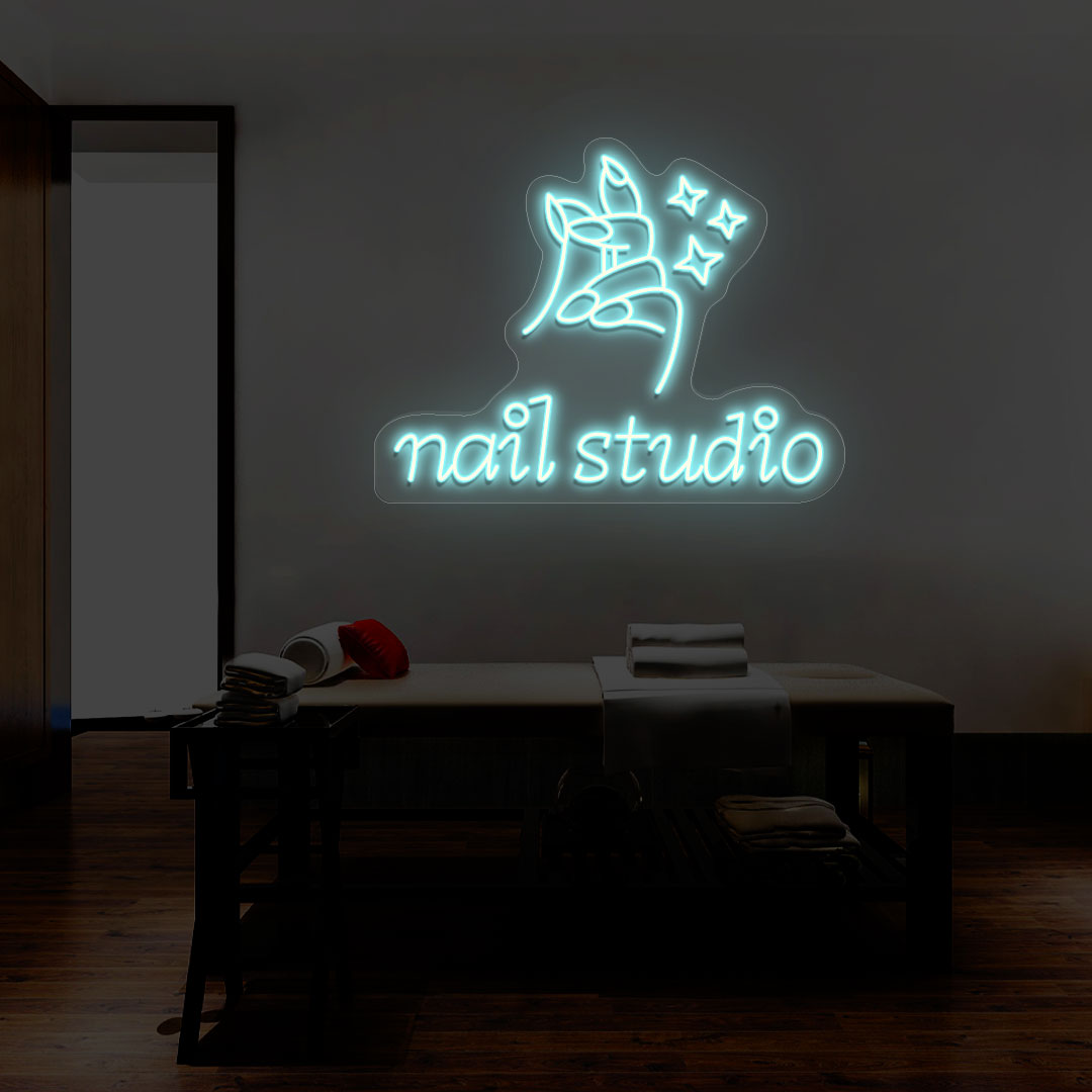 Nail Studio With Hand Neon Sign | CNUS014402 image 0