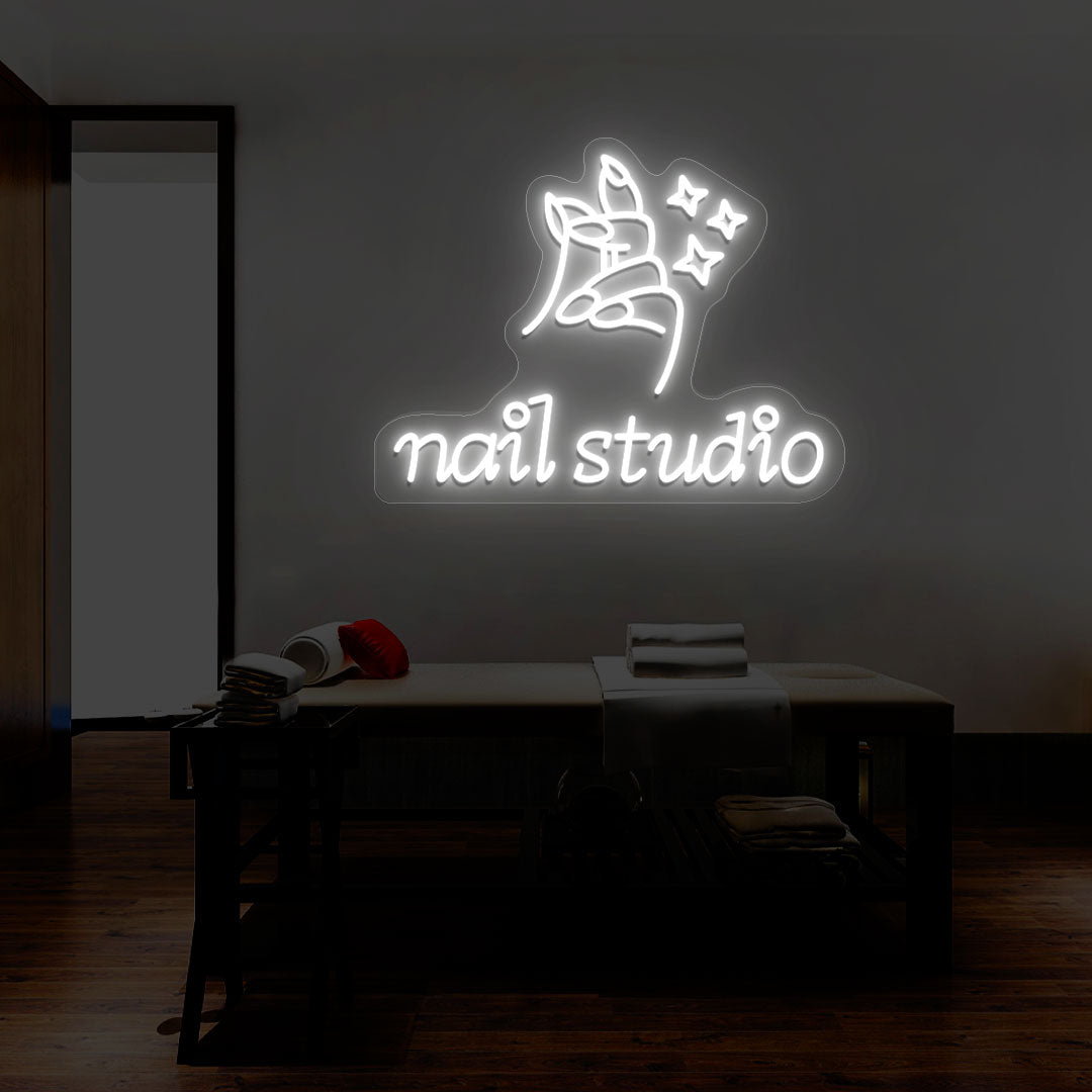 Nail Studio With Hand Neon Sign | CNUS014402 image 2