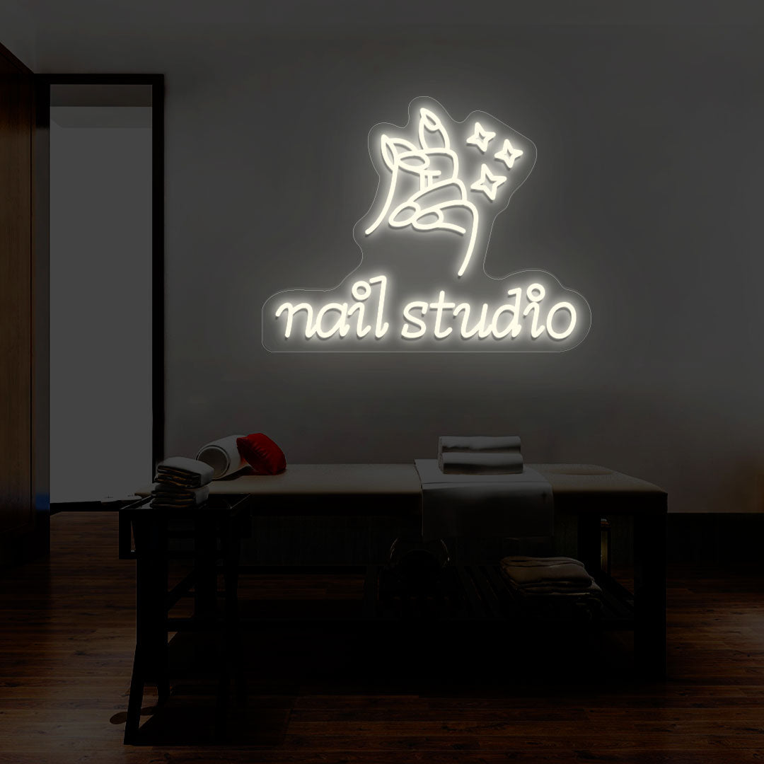 Nail Studio With Hand Neon Sign | CNUS014402 image 3