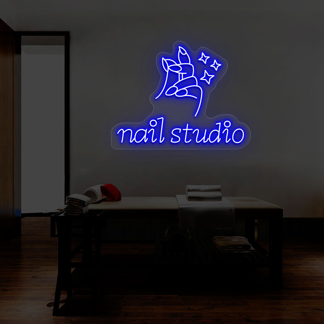 Nail Studio With Hand Neon Sign | CNUS014402 image 4