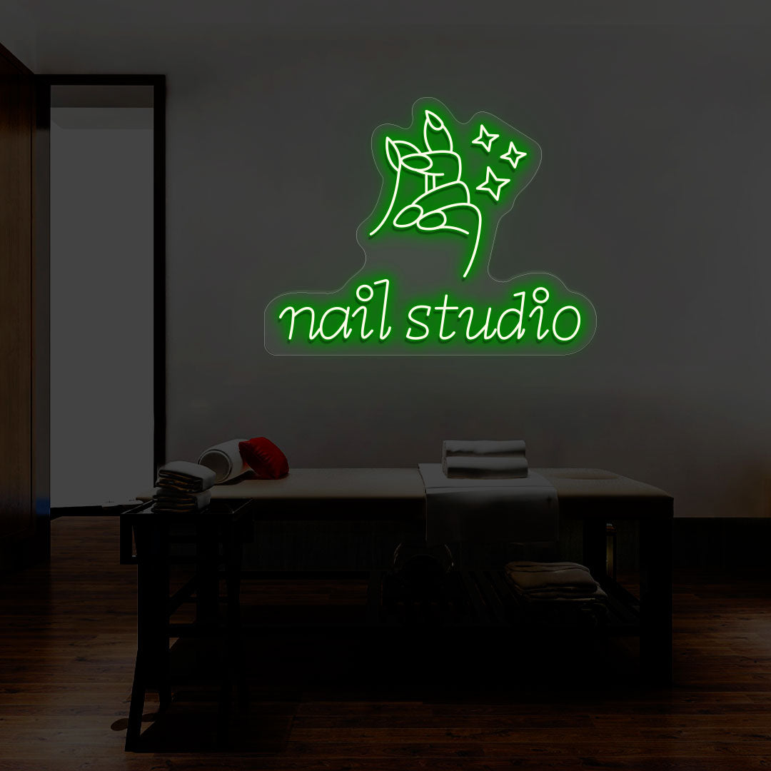 Nail Studio With Hand Neon Sign | CNUS014402 image 8