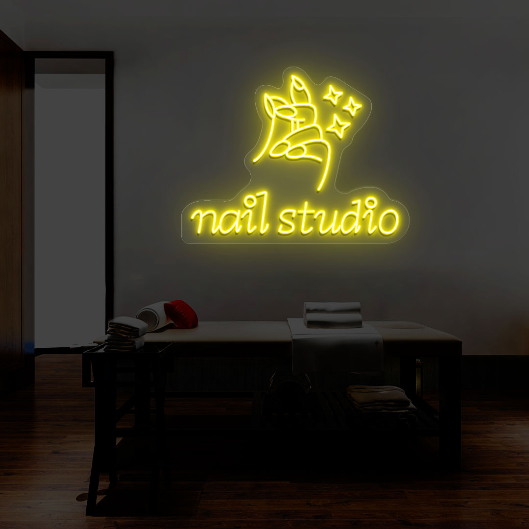 Nail Studio With Hand Neon Sign | CNUS014402 image 9
