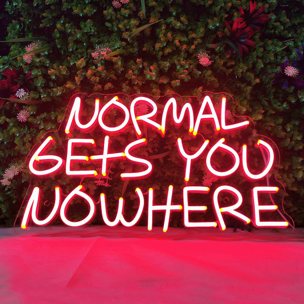 Normal Gets You Nowhere LED Neon Sign (Style 2) in Hot Pink