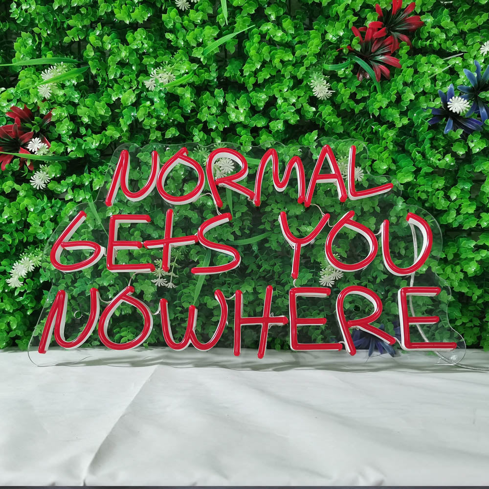 Normal Gets You Nowhere LED Neon Sign (Style 2) in Light Pink