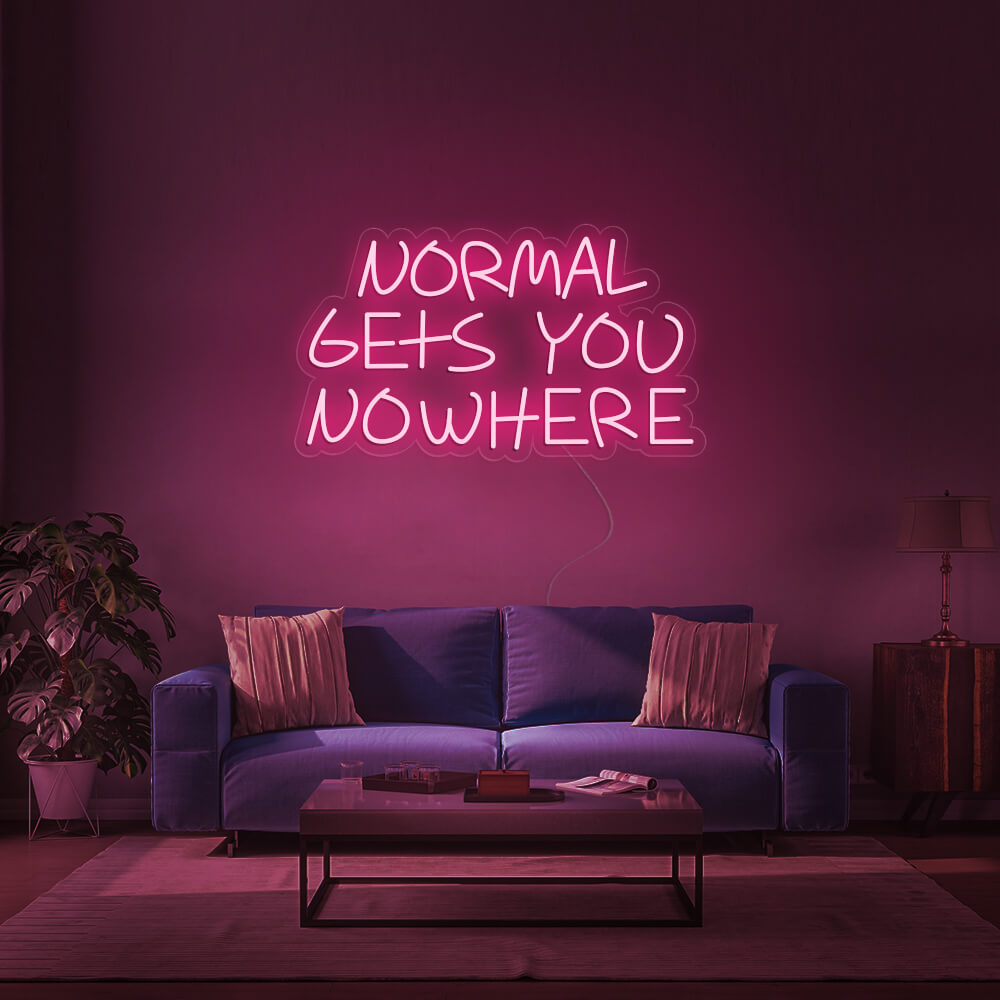 Normal Gets You Nowhere LED Neon Sign (Style 2) in Cool White
