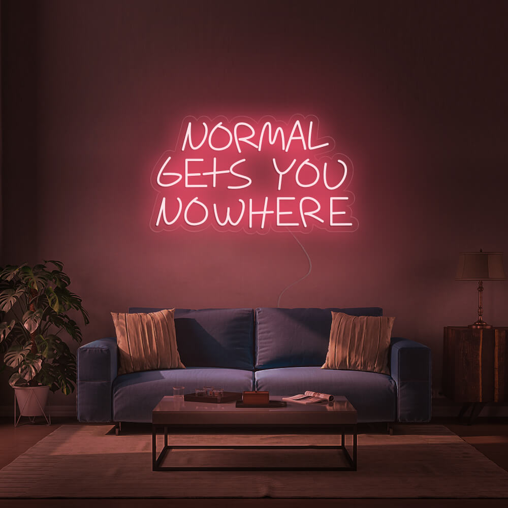 Normal Gets You Nowhere LED Neon Sign (Style 2) in Warm White