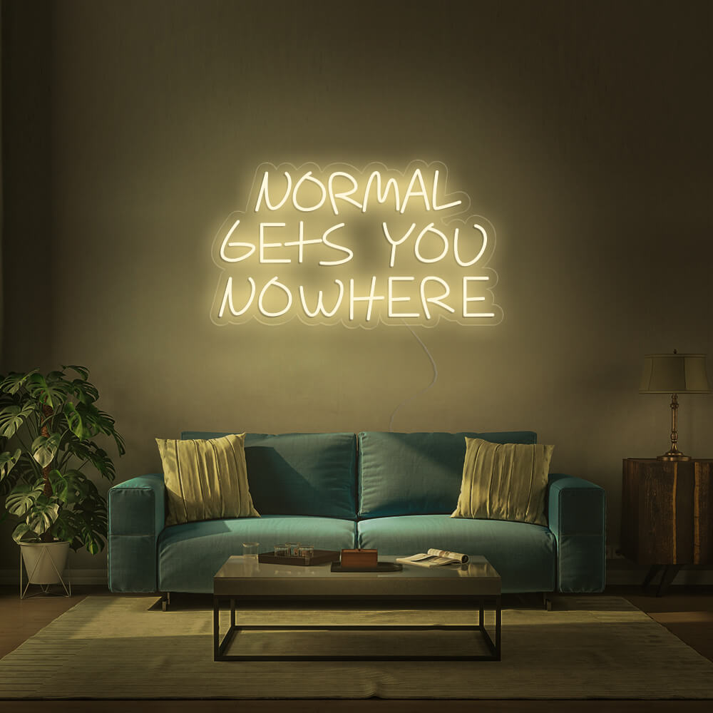 Normal Gets You Nowhere LED Neon Sign (Style 2) in Orange