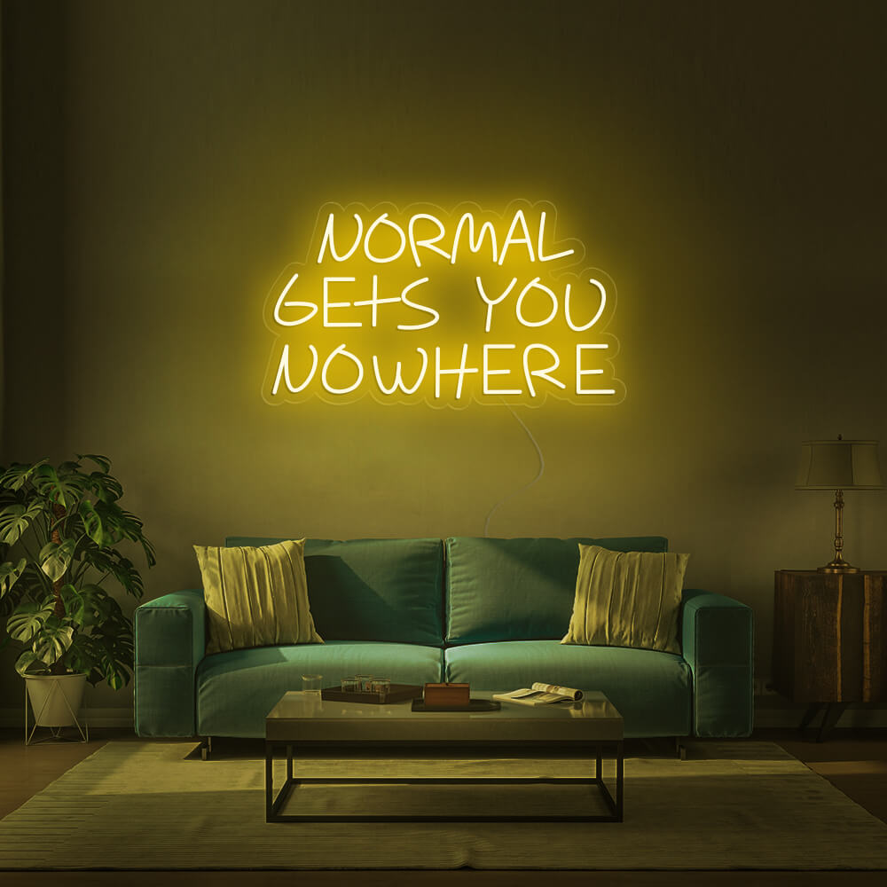Normal Gets You Nowhere LED Neon Sign (Style 2) in Ice Blue