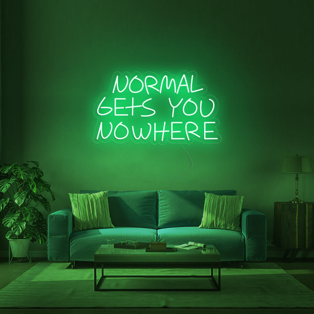 Normal Gets You Nowhere LED Neon Sign (Style 2) in Blue