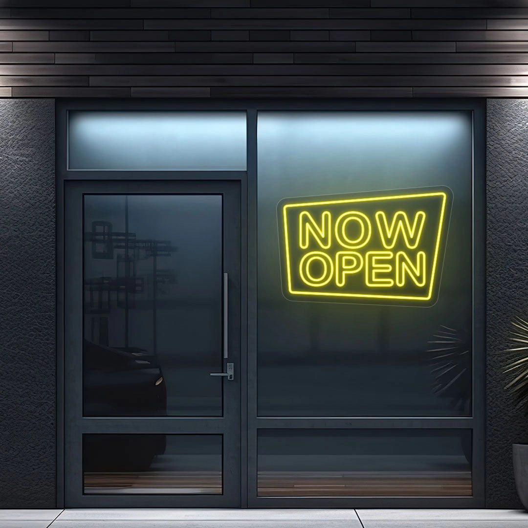 Now Open Square Sign image 1