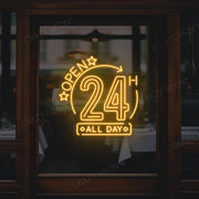 Open 24 Hours All Day Sign image 0