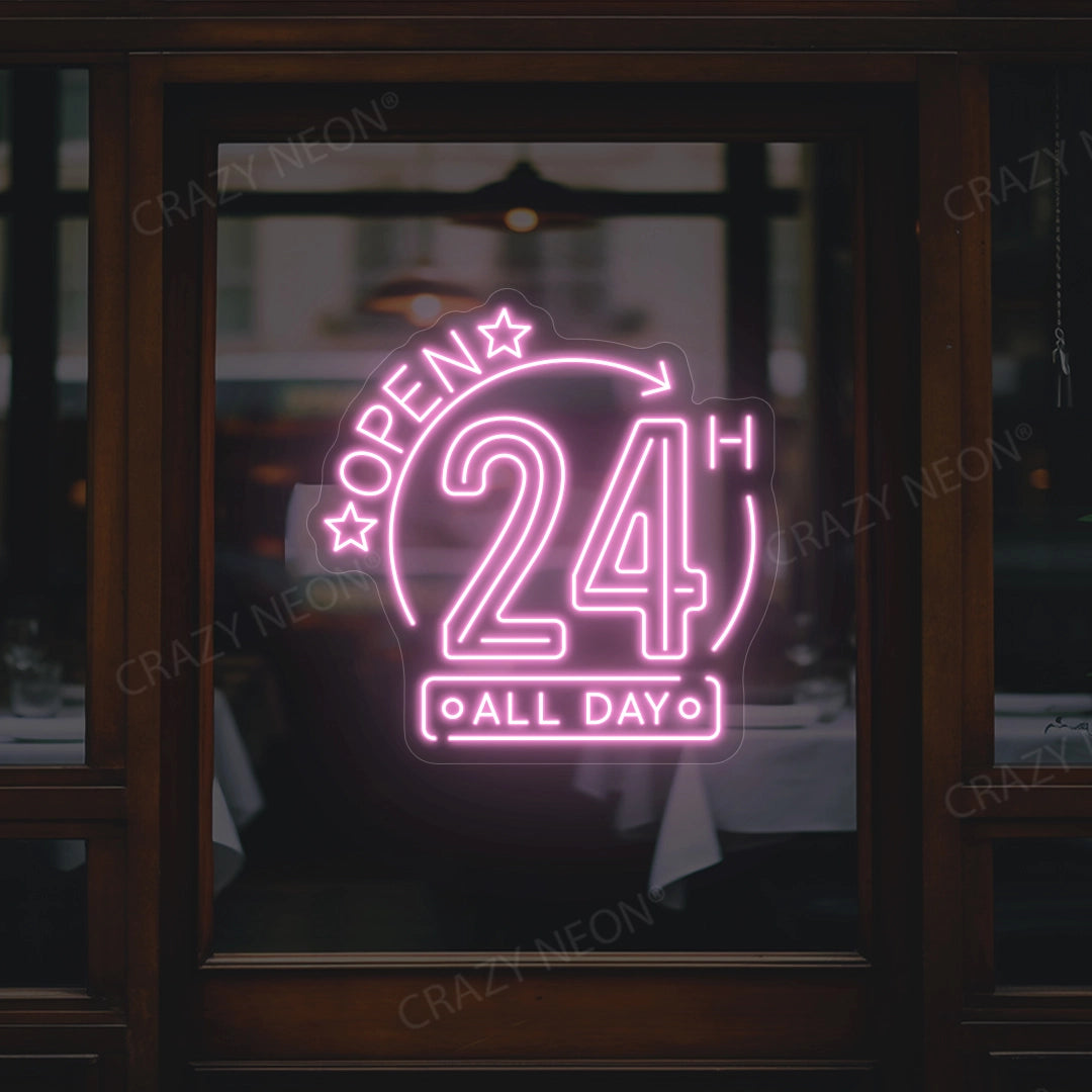Open 24 Hours All Day Sign image 7