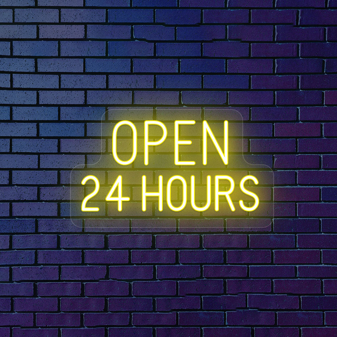 Open 24 Hours Sign image 3