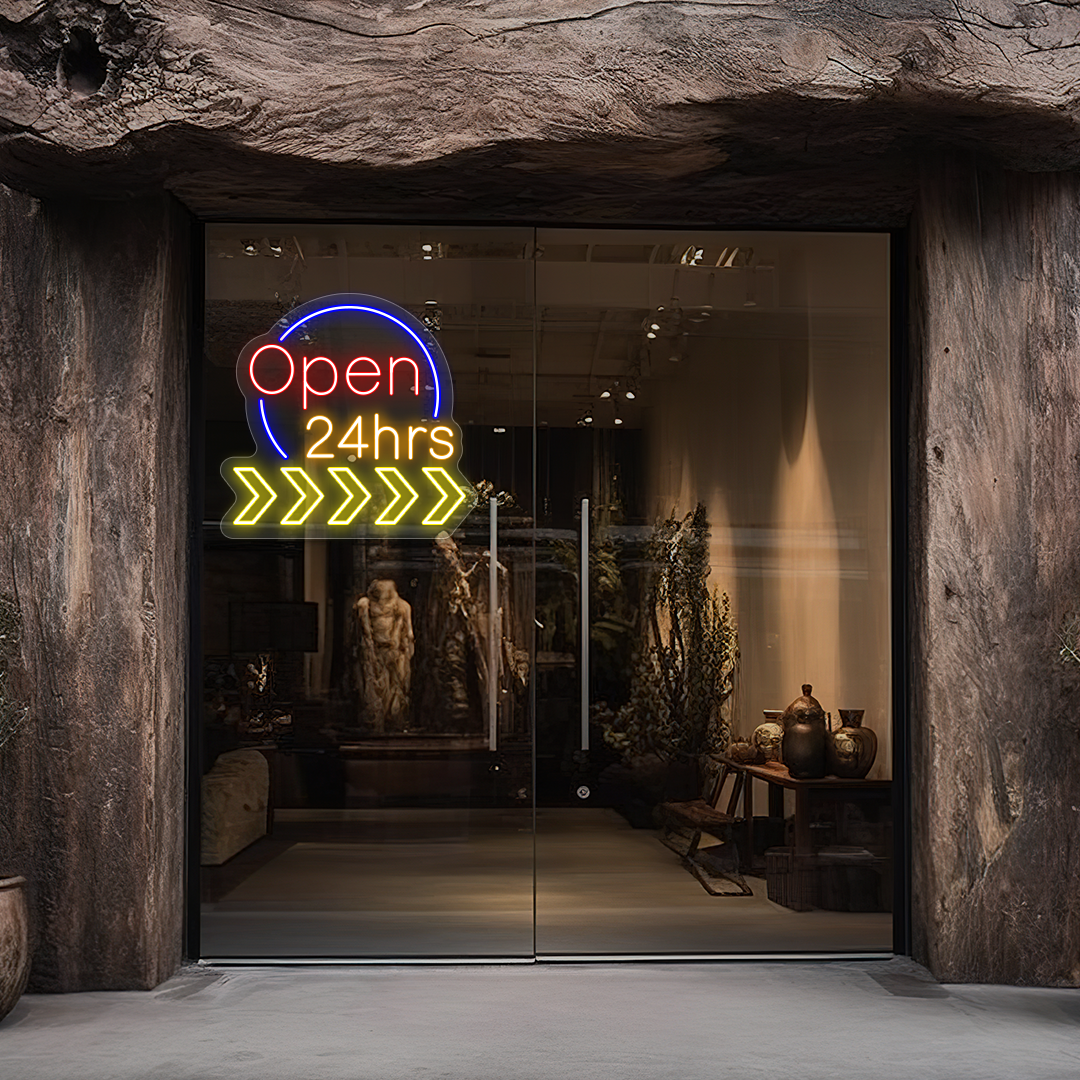 Open 24 Hrs Animated Sign image 6