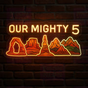 Our Mighty 5 Utah LED Neon Sign