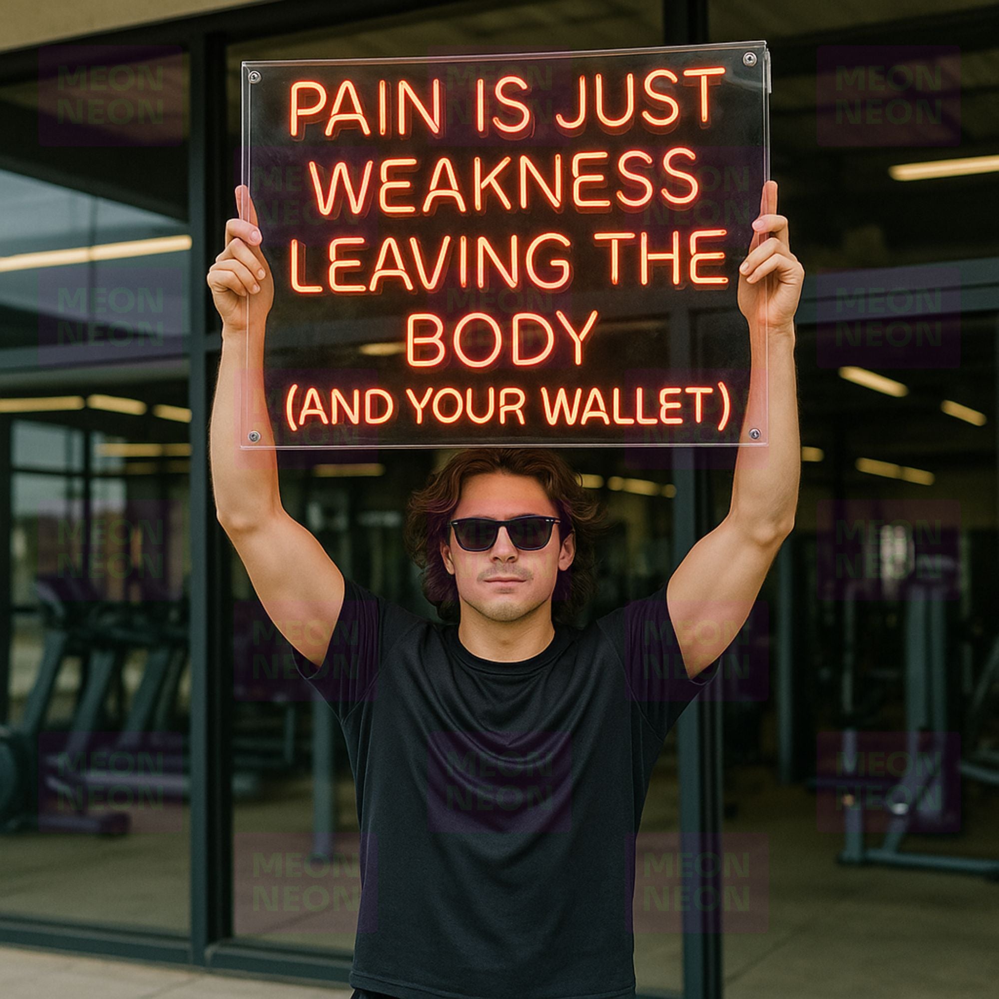 Pain Is Just Weakness Leaving The Body (And Your Wallet) - LED Neon Sign