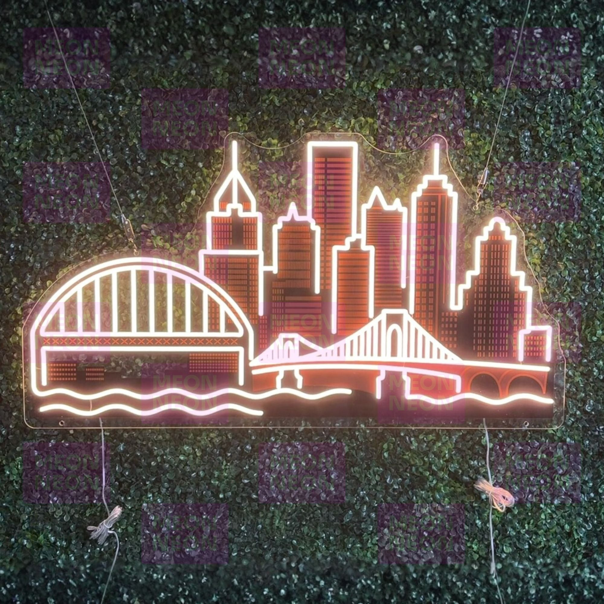 Pittsburgh Skyline LED Neon Sign - MEON NEON