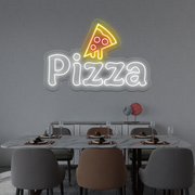 Pizza with Slice Neon Sign image 0