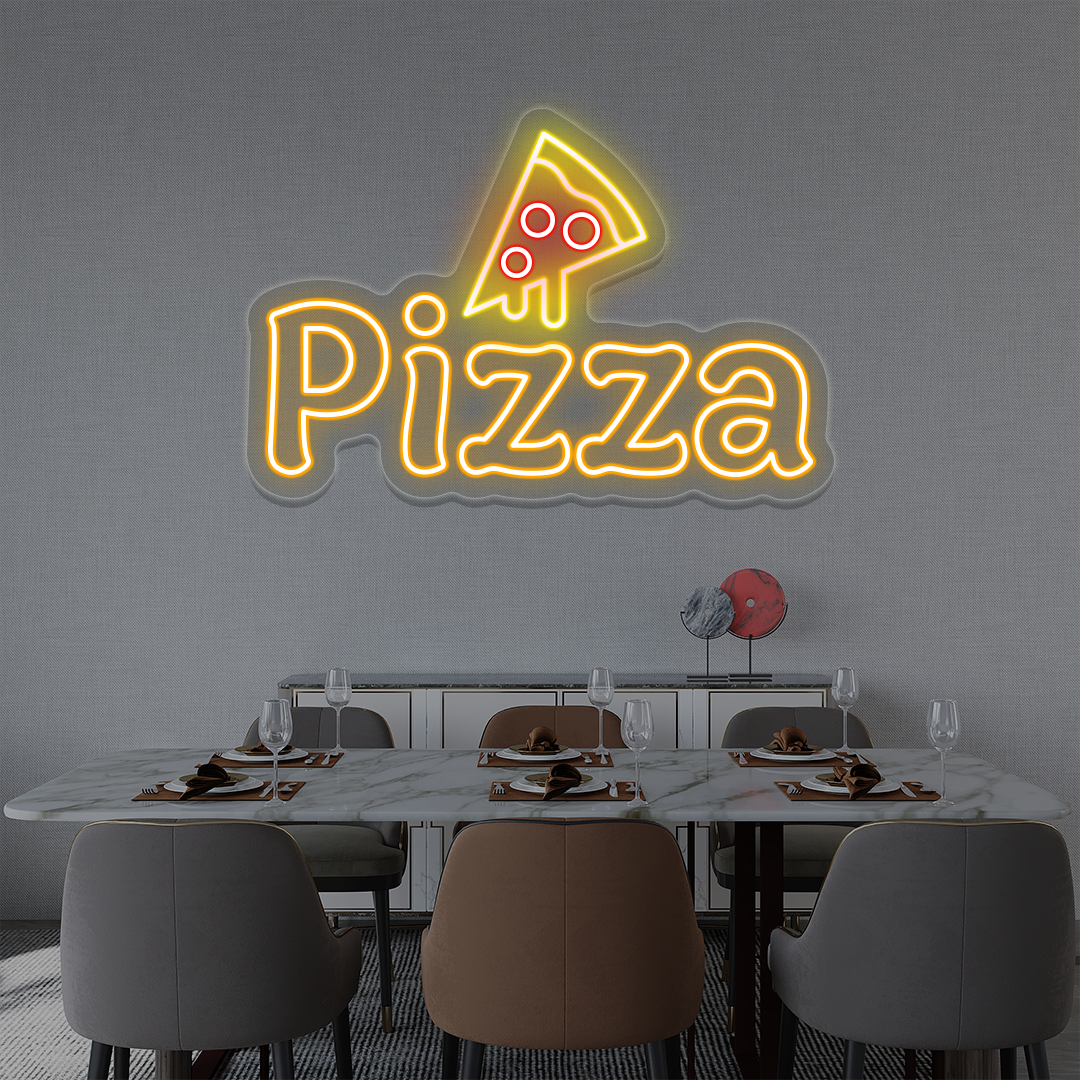 Pizza with Slice Neon Sign image 3
