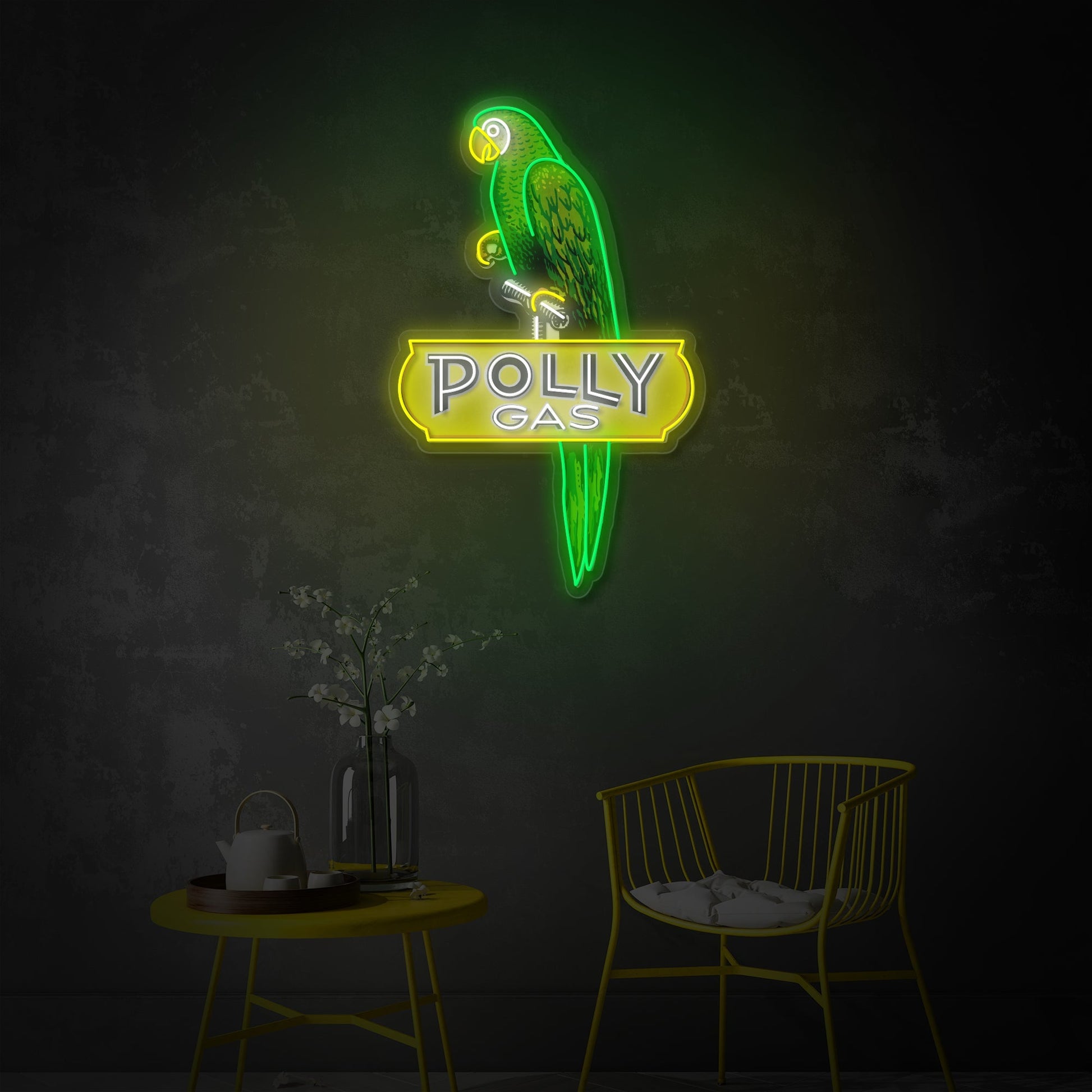 Poll Gas Station LED Neon Sign | Vintage Wall Art - MEON NEON