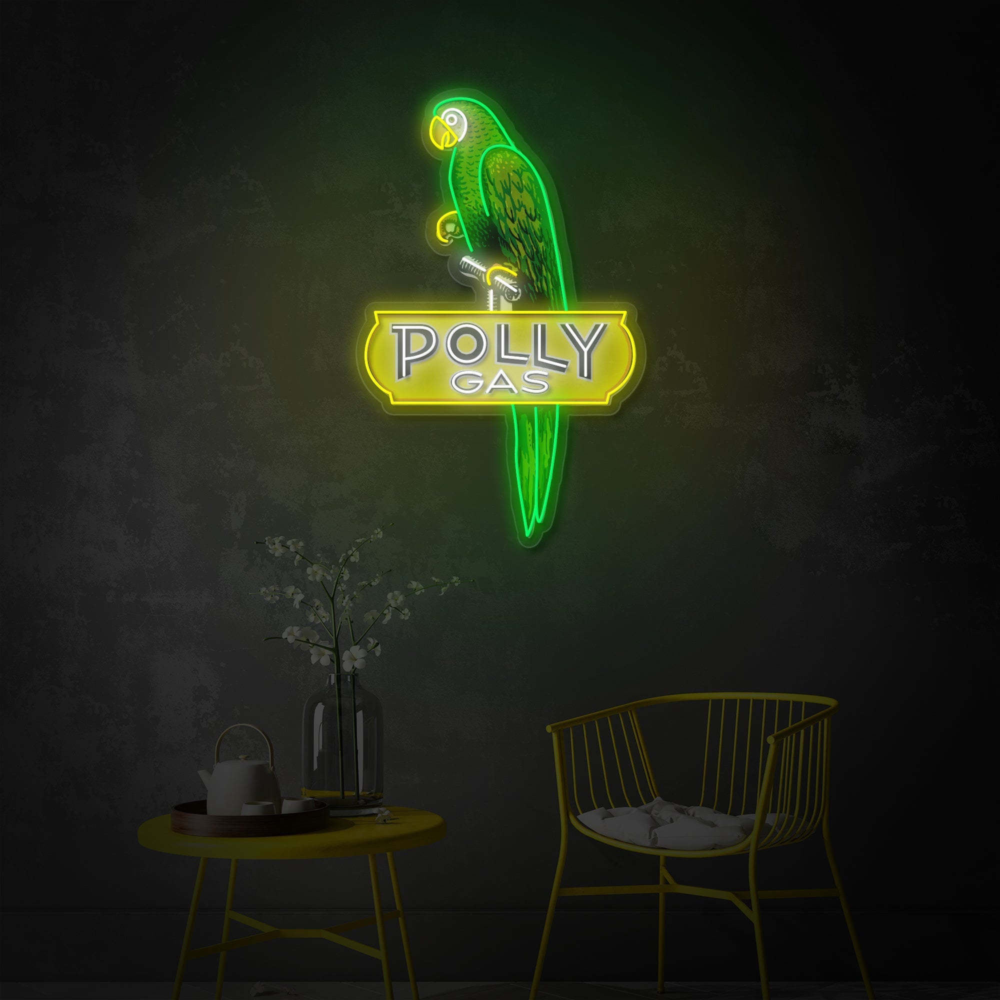 Poll Gas Station LED Neon Sign | Vintage Wall Art - MEON NEON