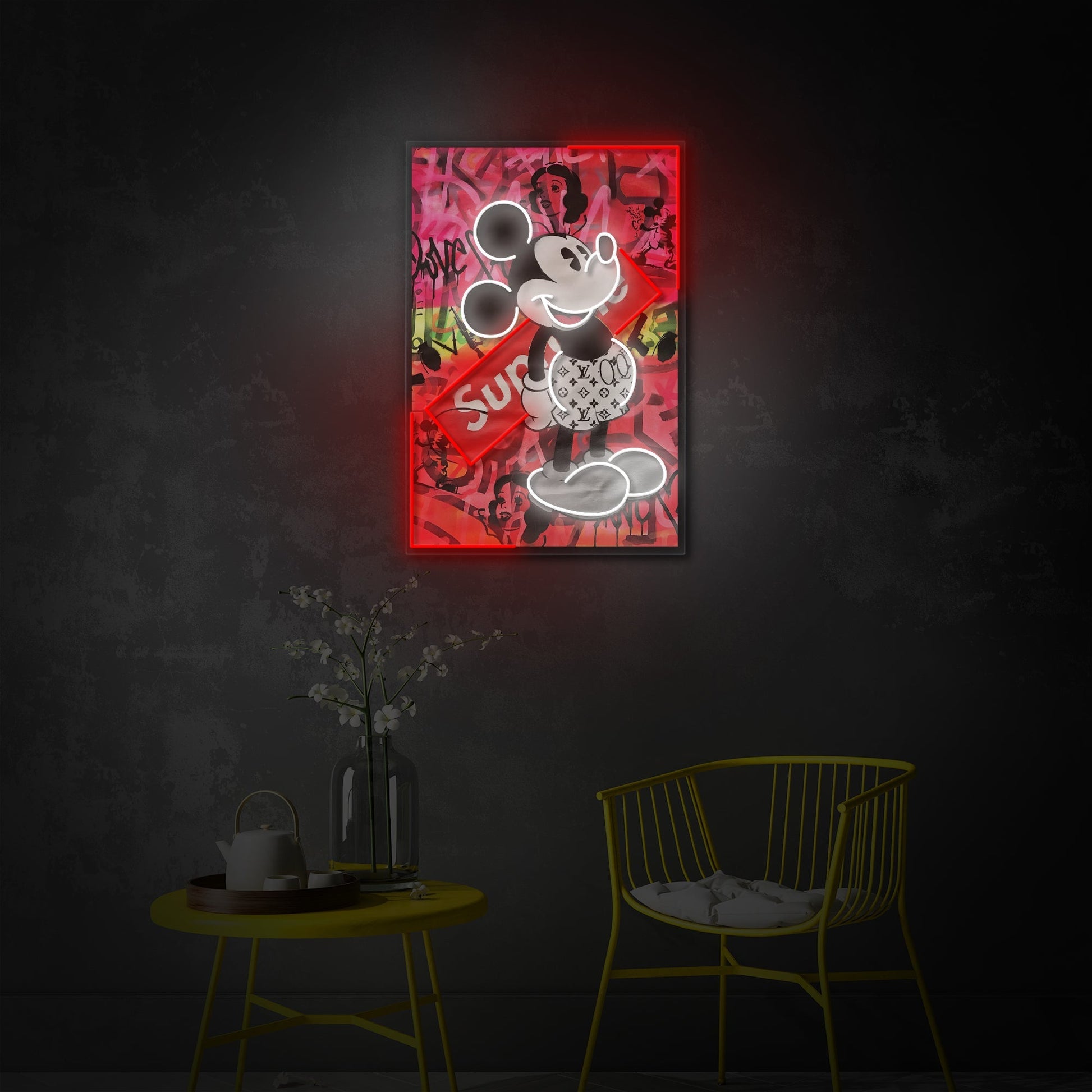 Pop Art Mouse LED Neon Sign | Cartoon Wall Art - MEON NEON