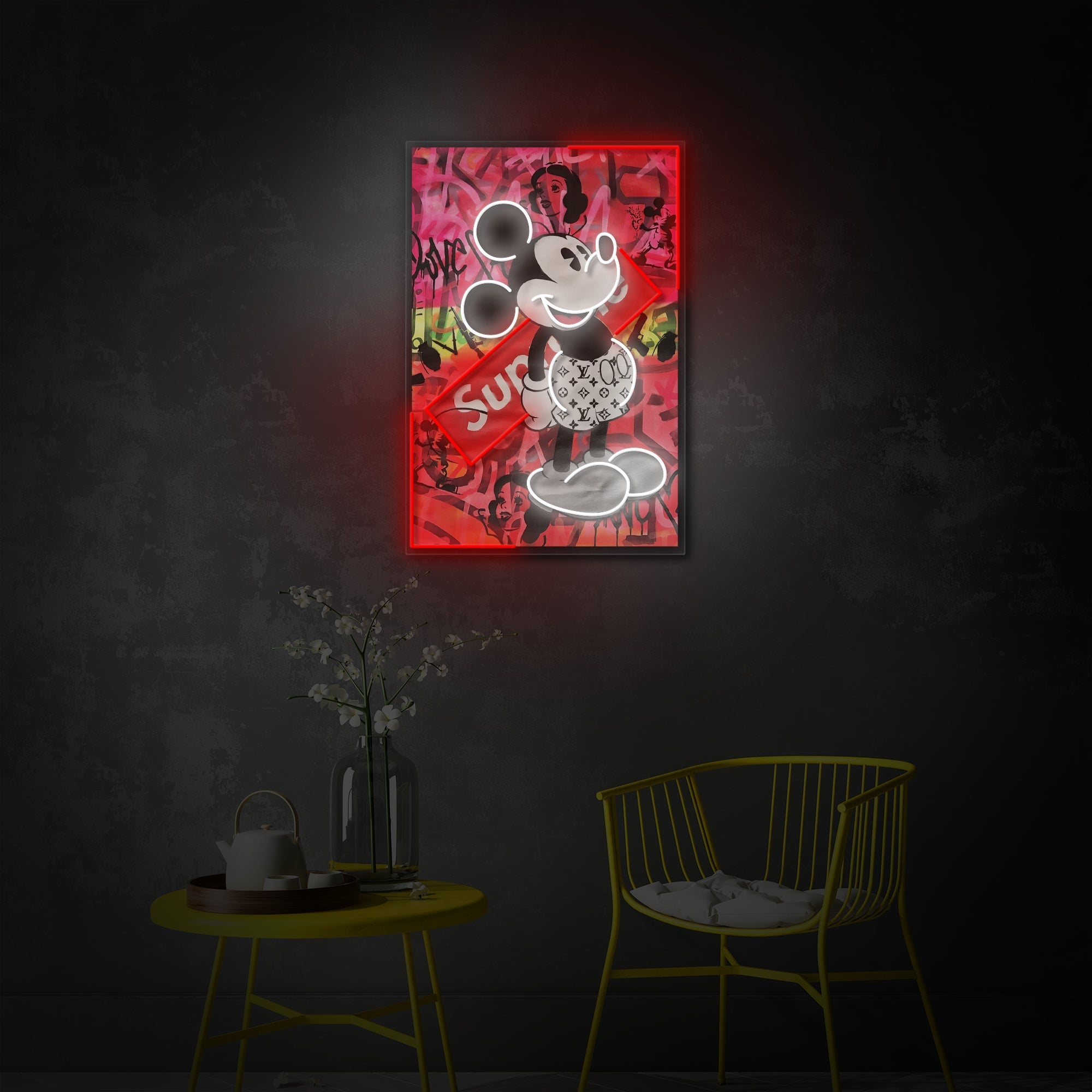 Pop Art Mouse LED Neon Sign | Cartoon Wall Art - MEON NEON