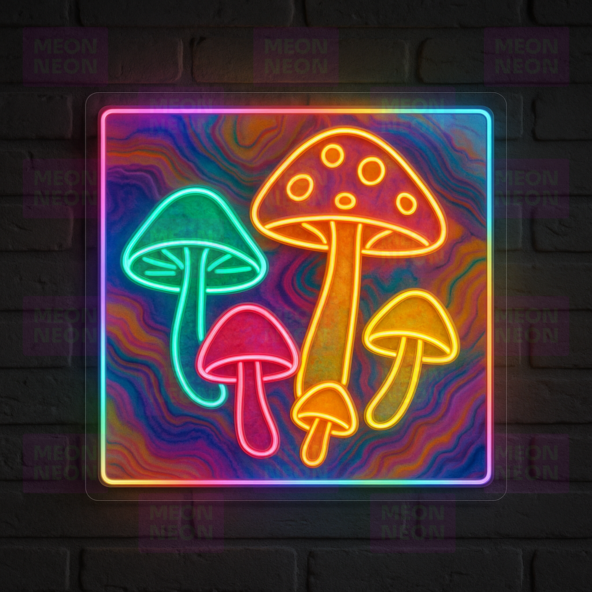 Rainbow Mushroom Matrix LED Neon Sign - MEON NEON